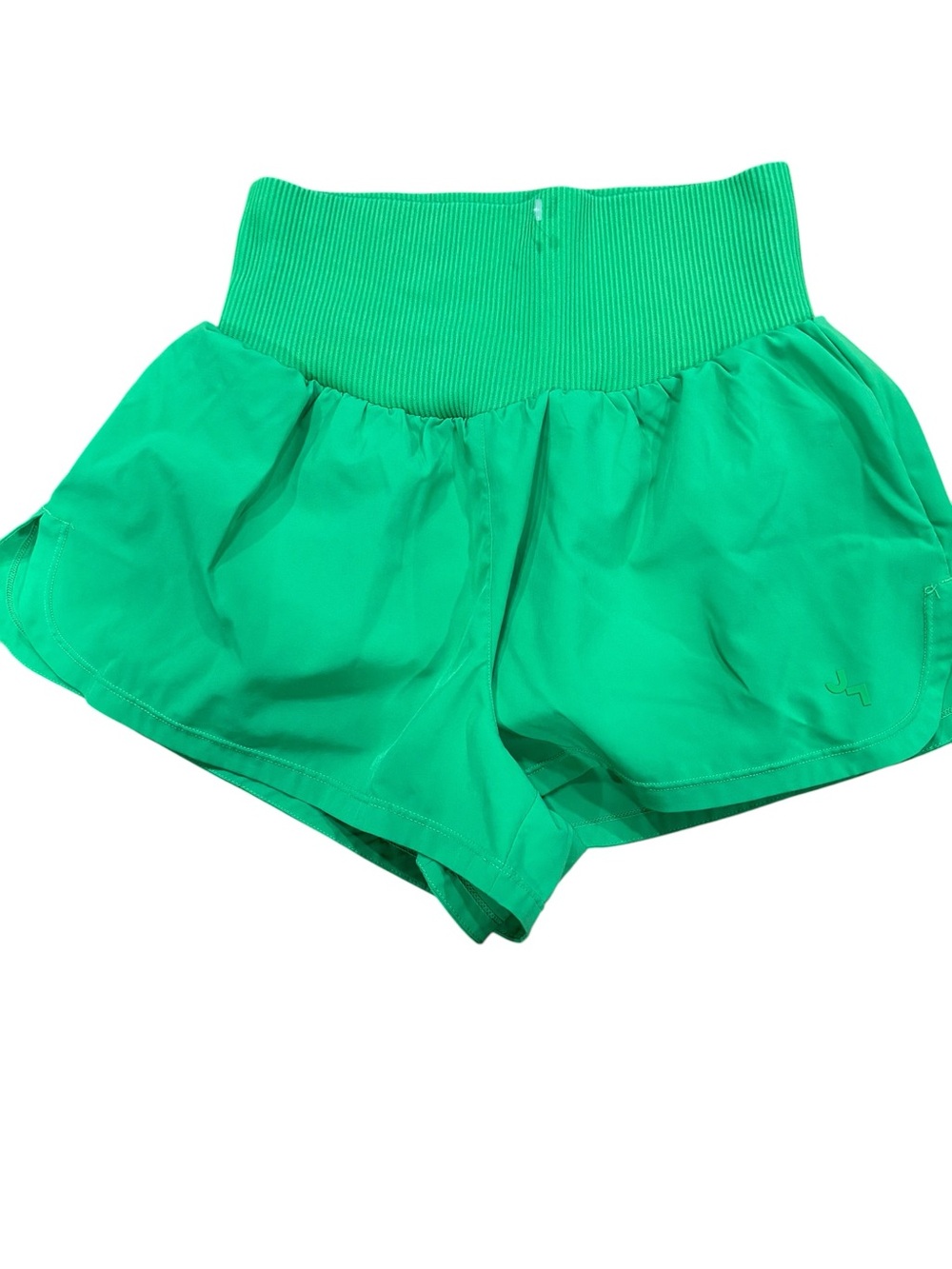 JoyLab High-Waist Flare Shorts in Bright Green - Picture 3 of 6